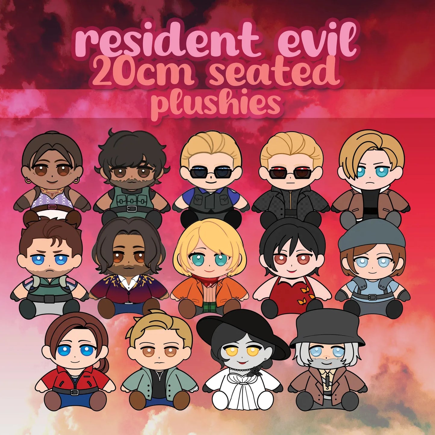 20cm Seated Plushies | Resident Evil Series