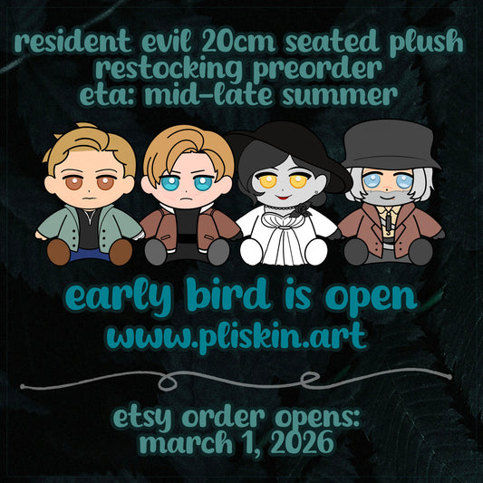 Restocking | 20cm Leon, Ethan, Lady D, Heisenberg Seated Plush